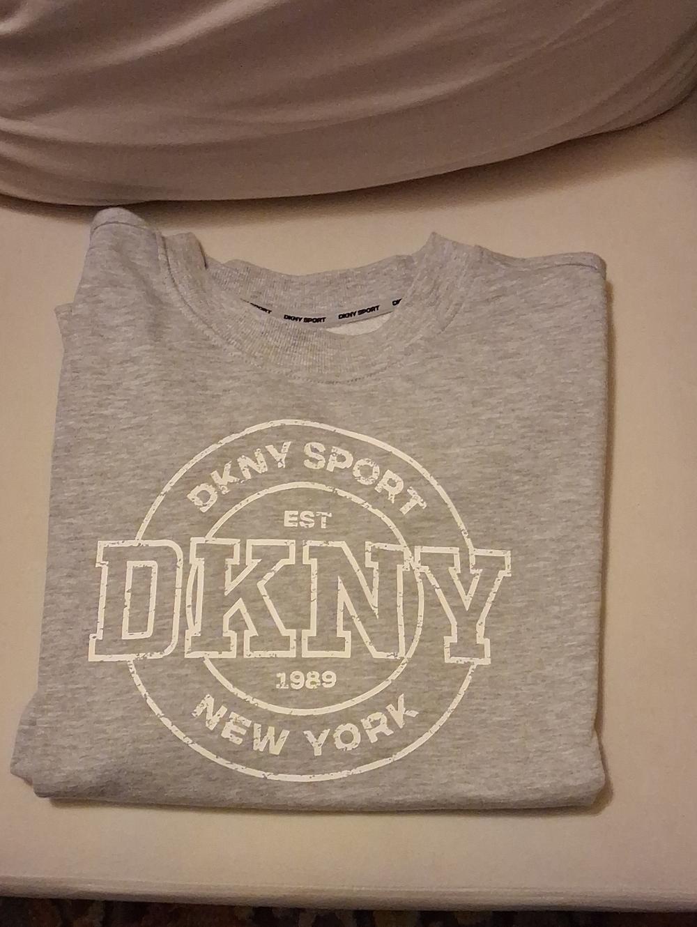 DKNY Grey  Logo Crewneck Sweatshirt